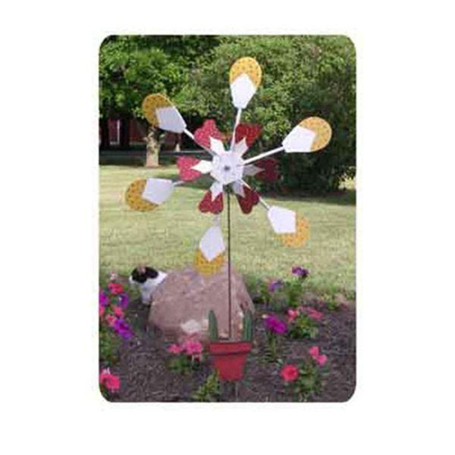 Woodworking Project Paper Plan to Build Flower Pot Windmill alt 0