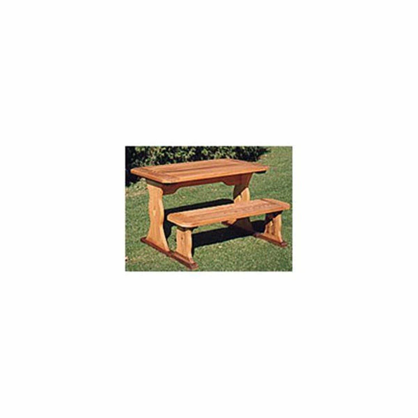 Woodworking Project Paper Plan to Build Table and Bench alt 0