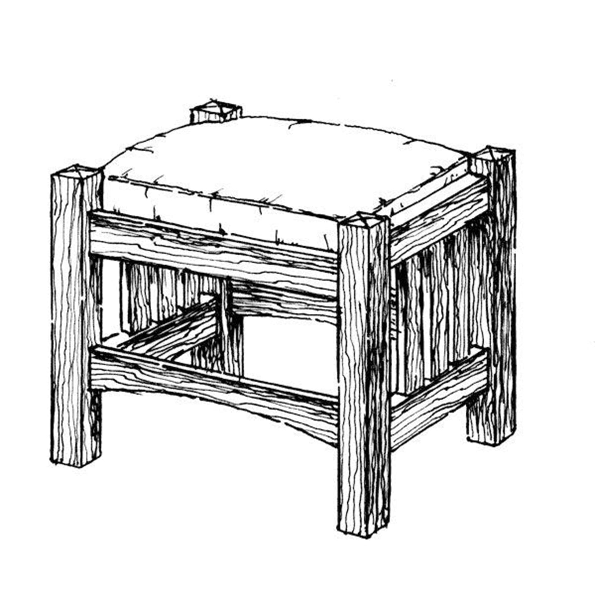 Woodworking Project Paper Plan to Build Foot Rest for Morris Chair alt 0