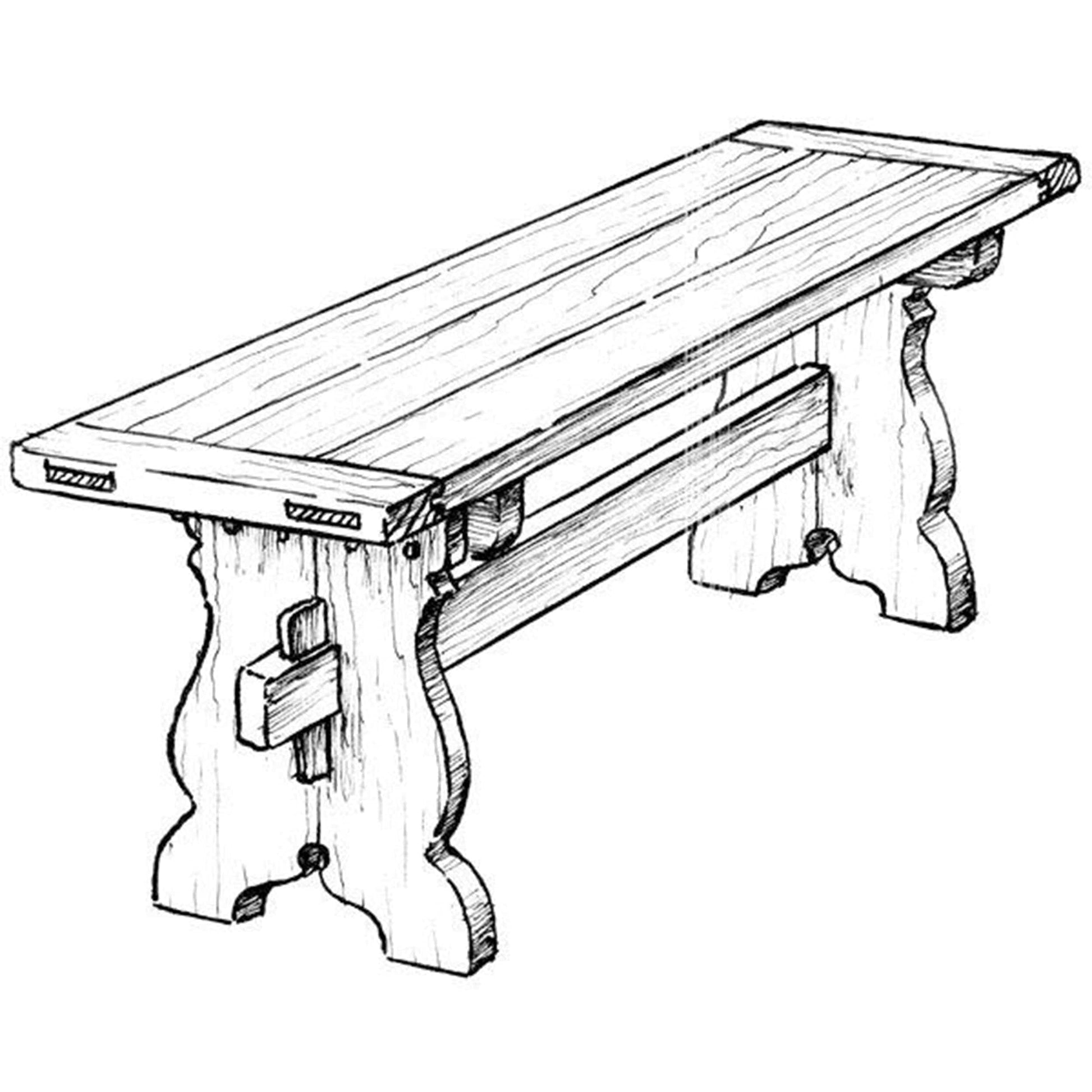 Woodworking Project Paper Plan to Build Trestle Bench alt 0