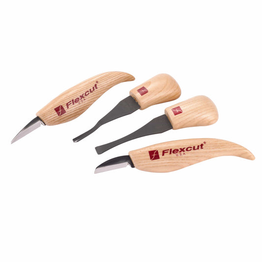 Beginner Palm & Knife Carving Tool Set - 4 Piece alt 0