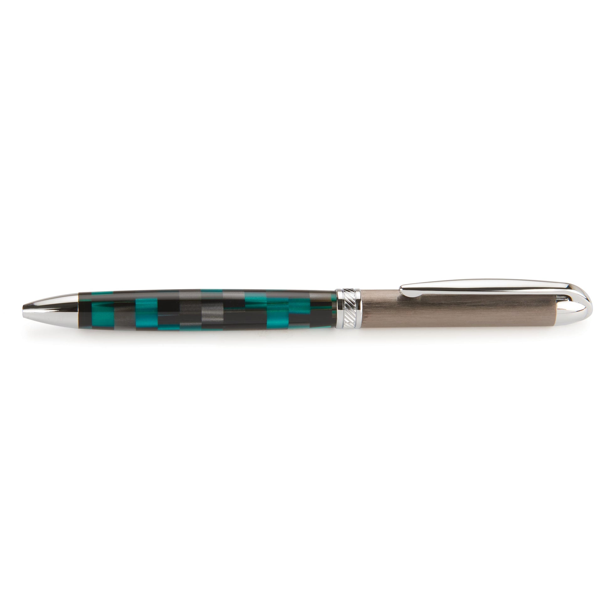 7 mm Slim Style Hybrid Twist Ballpoint Pen Kit - Brushed Gunmetal & Chrome alt 0