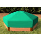 Classic Sienna 7' x  8' x 11" Composite Hexagon Sandbox Kit with Telescoping Canopy/Cover - 2" profile alt 0