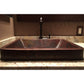 19" Rectangle Skirted Vessel Hammered Copper Sink alt 0