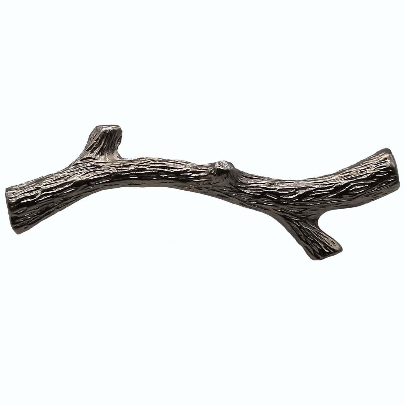 Buck Snort Lodge Small Twig Pull, Nickel | Woodcraft