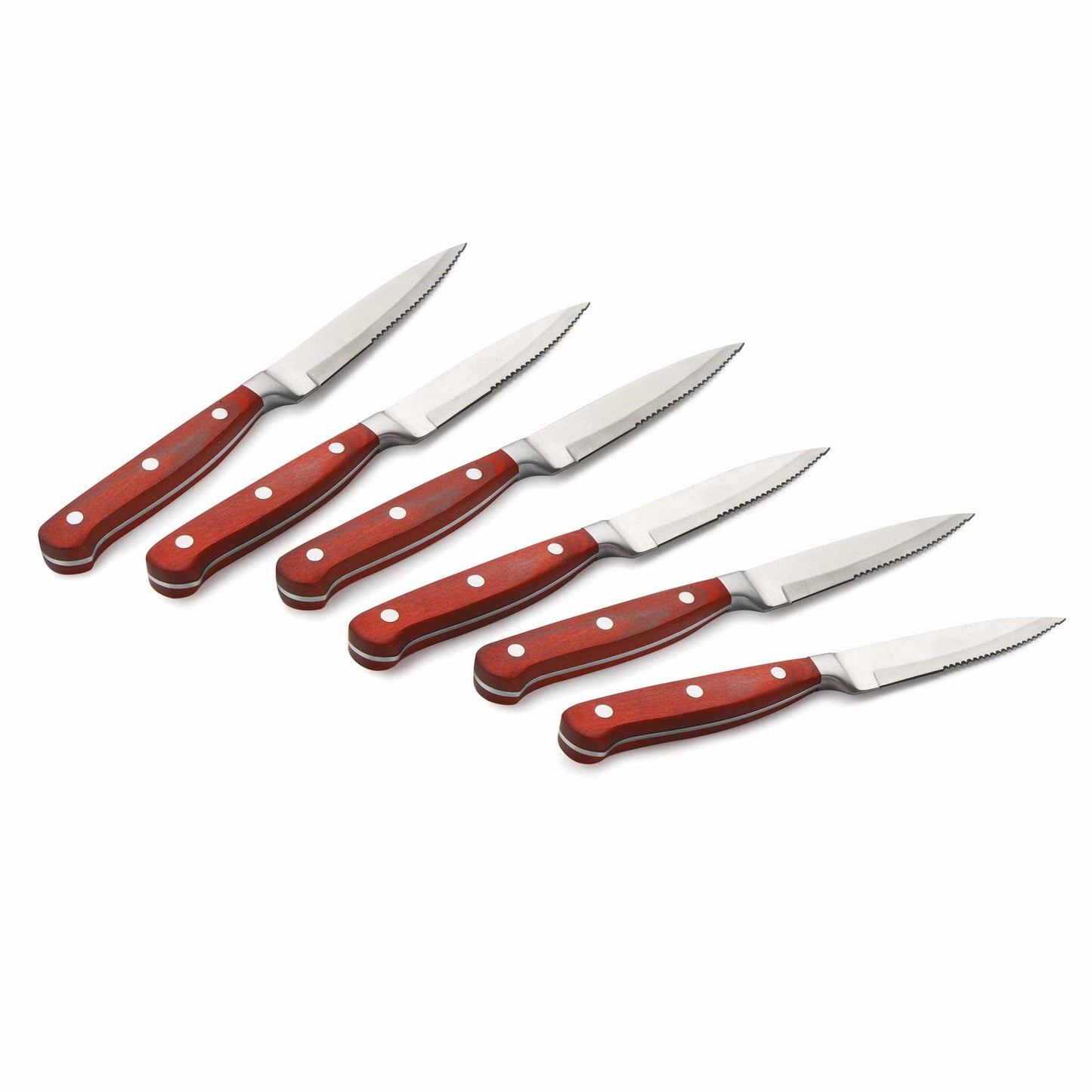 Steak Knife Set for Cutting Steak and Other Meats - 9-3/16" - SS - Unfinished Kit - 6 Piece alt 0