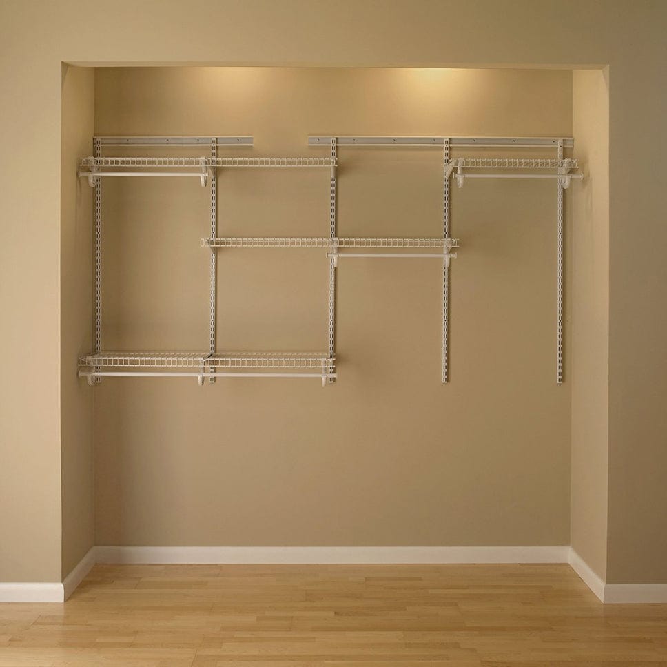 ShelfTrack Adjustable 4-Shelf Closet Organizer 5' - 8' W, White alt 0