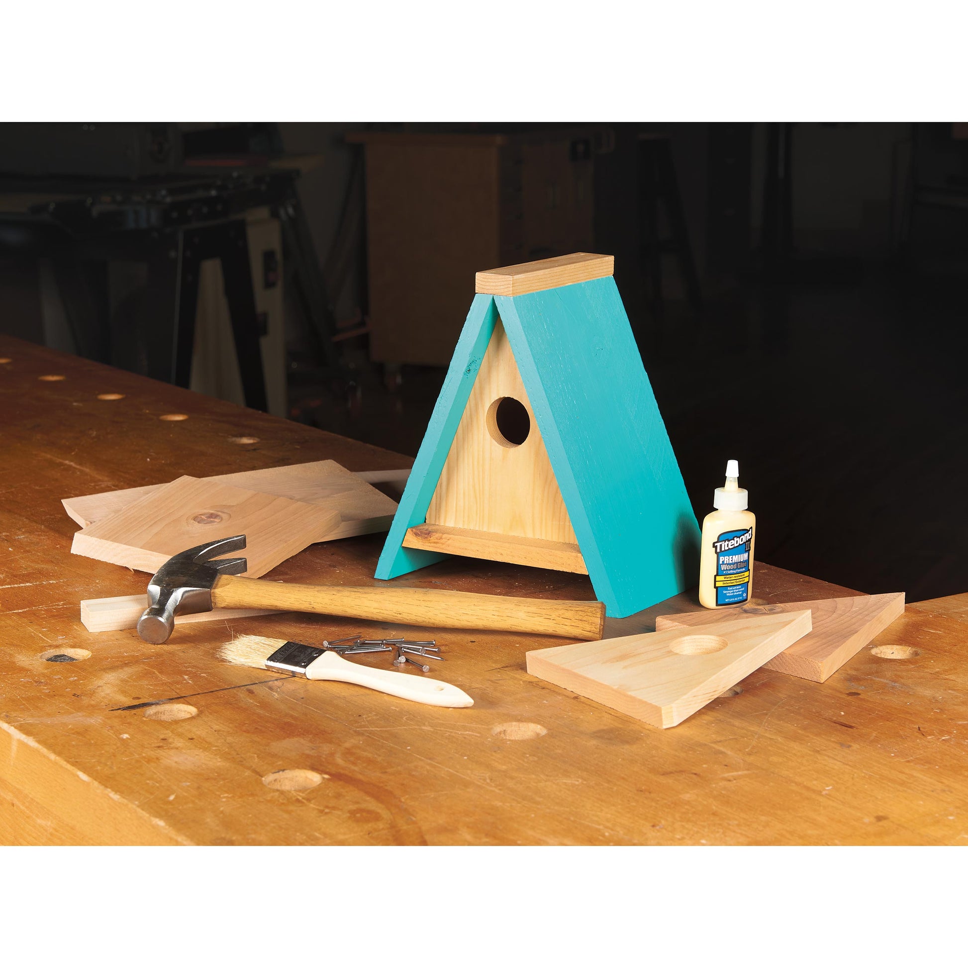 A-Frame Wooden Birdhouse Kit alt 0