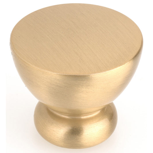 Contemporary Knob, 1-1/4" D, Brushed Gold alt 0