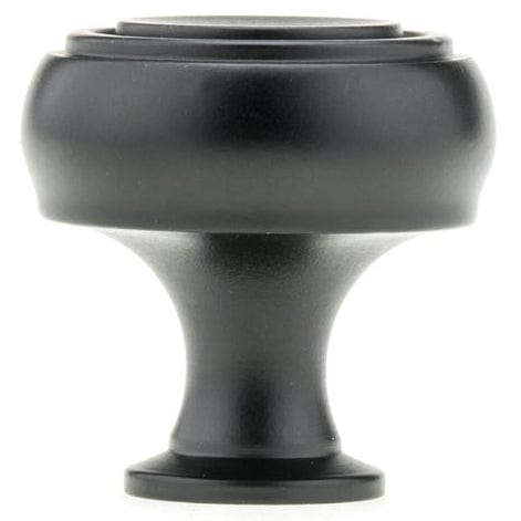 Contemporary Knob, 1-5/16" D, Black alt 0