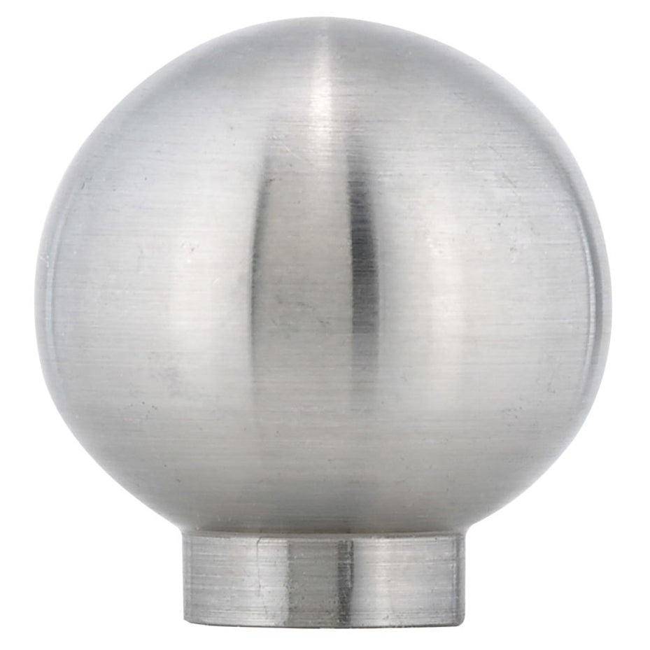 Contemporary Knob, 31/32" D, Stainless Steel alt 0