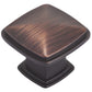 Transitional Knob, 1-7/32" x 1-7/32", Brushed Oil-Rubbed Bronze alt 0