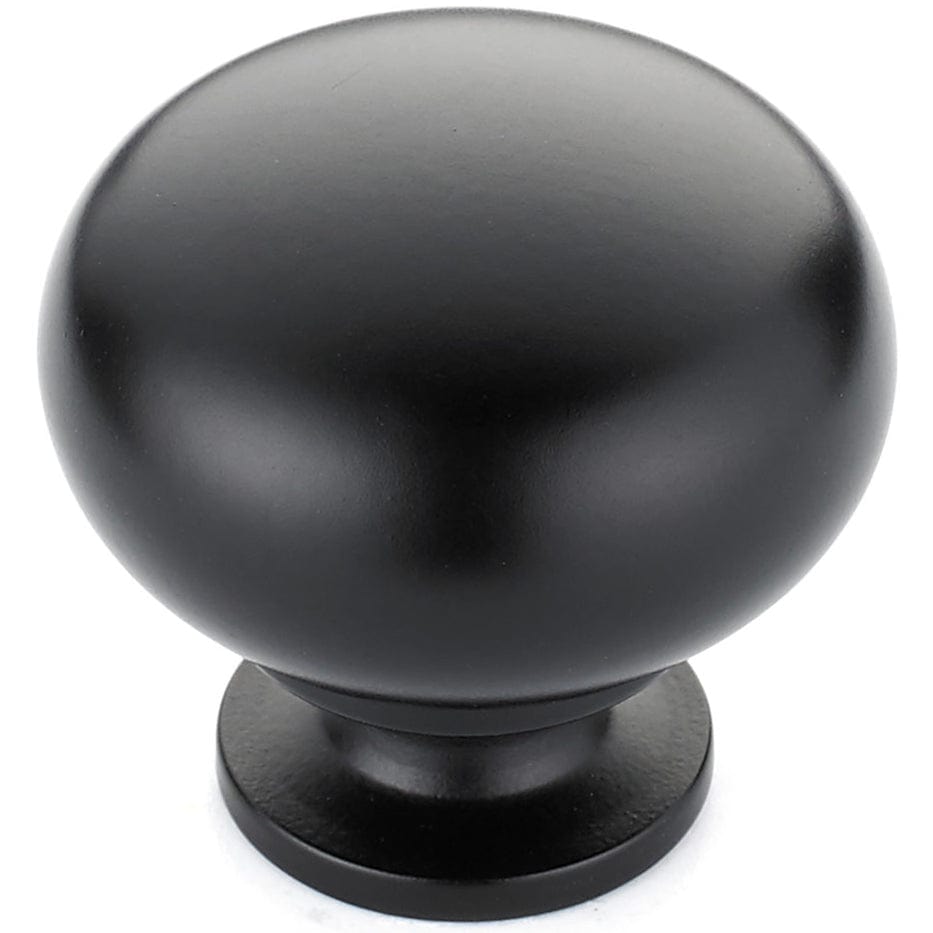 Traditional Knob, 1-1/4" D, Matte Black alt 0