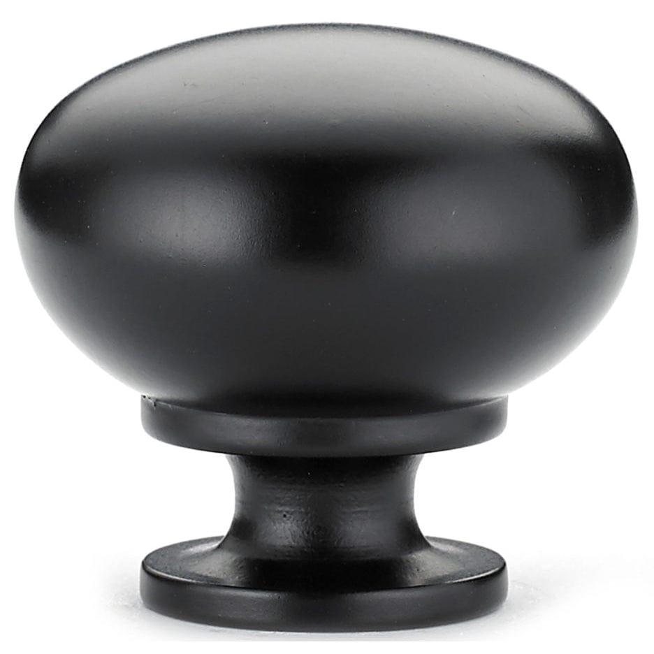 Traditional Knob, 1-1/4" D, Matte Black alt 0