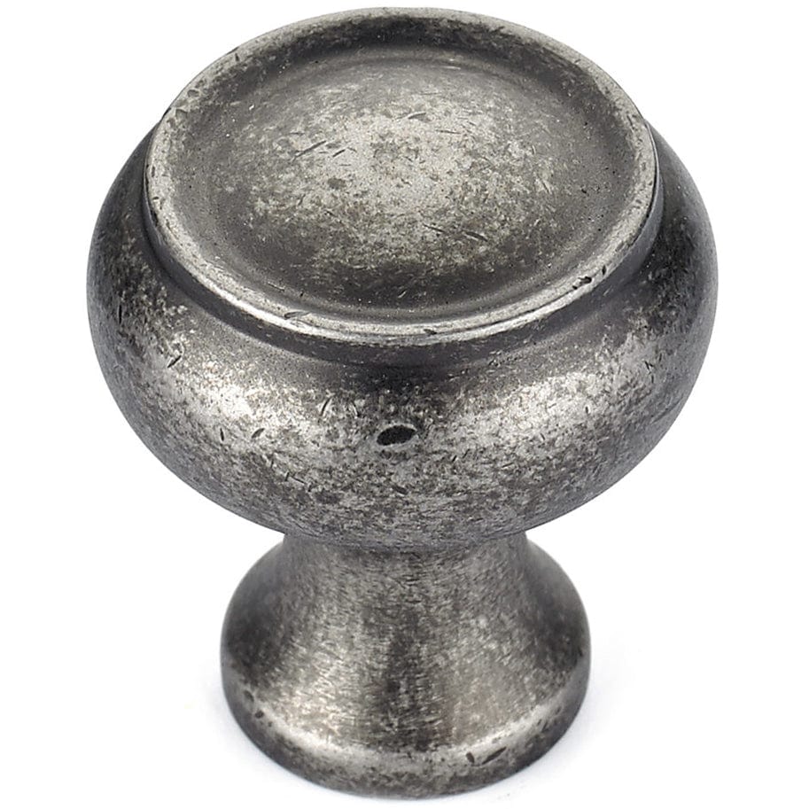 Traditional Knob, 1-3/16" D, Pewter alt 0