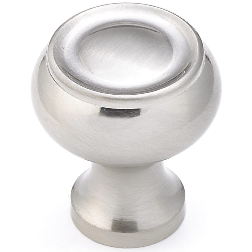 Traditional Knob, 1-3/16" D, Brushed Nickel alt 0