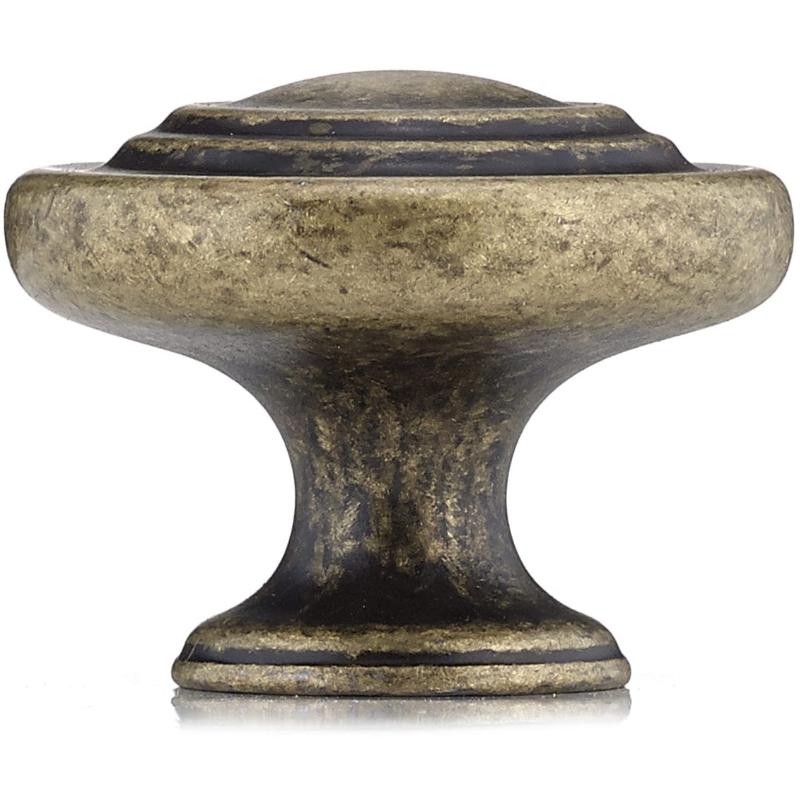 Traditional Knob, 1-5/16" D, Burnished Brass alt 0