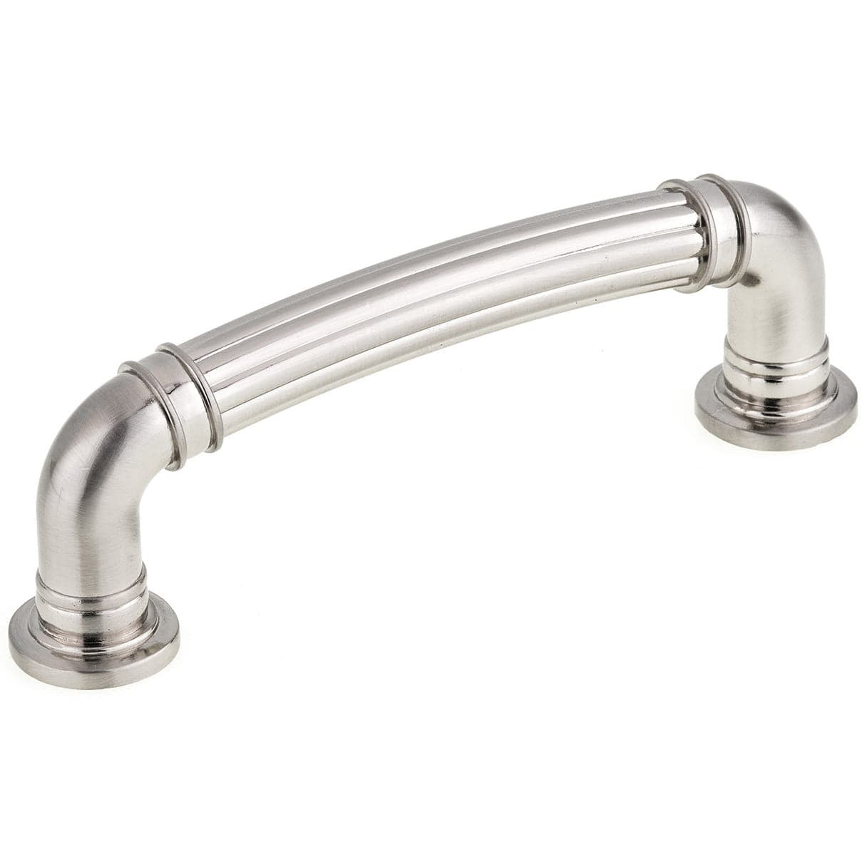 Traditional Pull, 3-3/4" Center-to-Center, Brushed Nickel alt 0