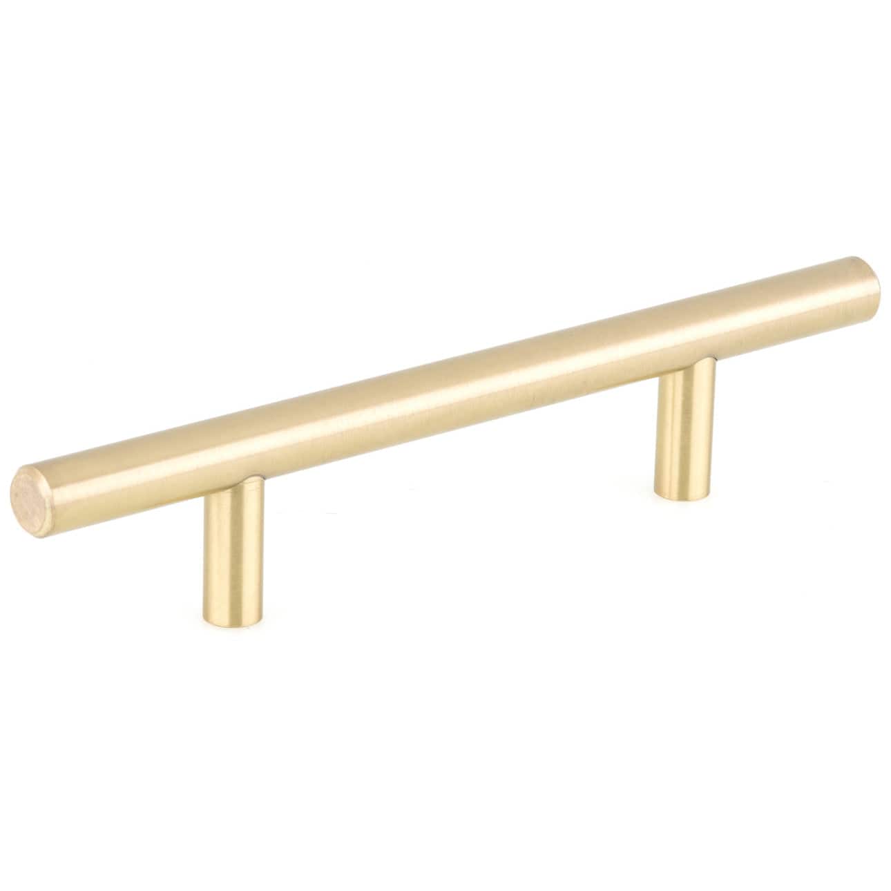 Contemporary Pull, 3-3/4" Center-to-Center, Satin Brass alt 0