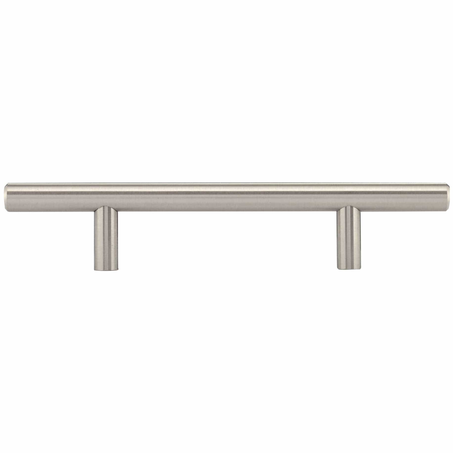 Contemporary Pull, 3-3/4" Center-to-Center, Brushed Nickel alt 0