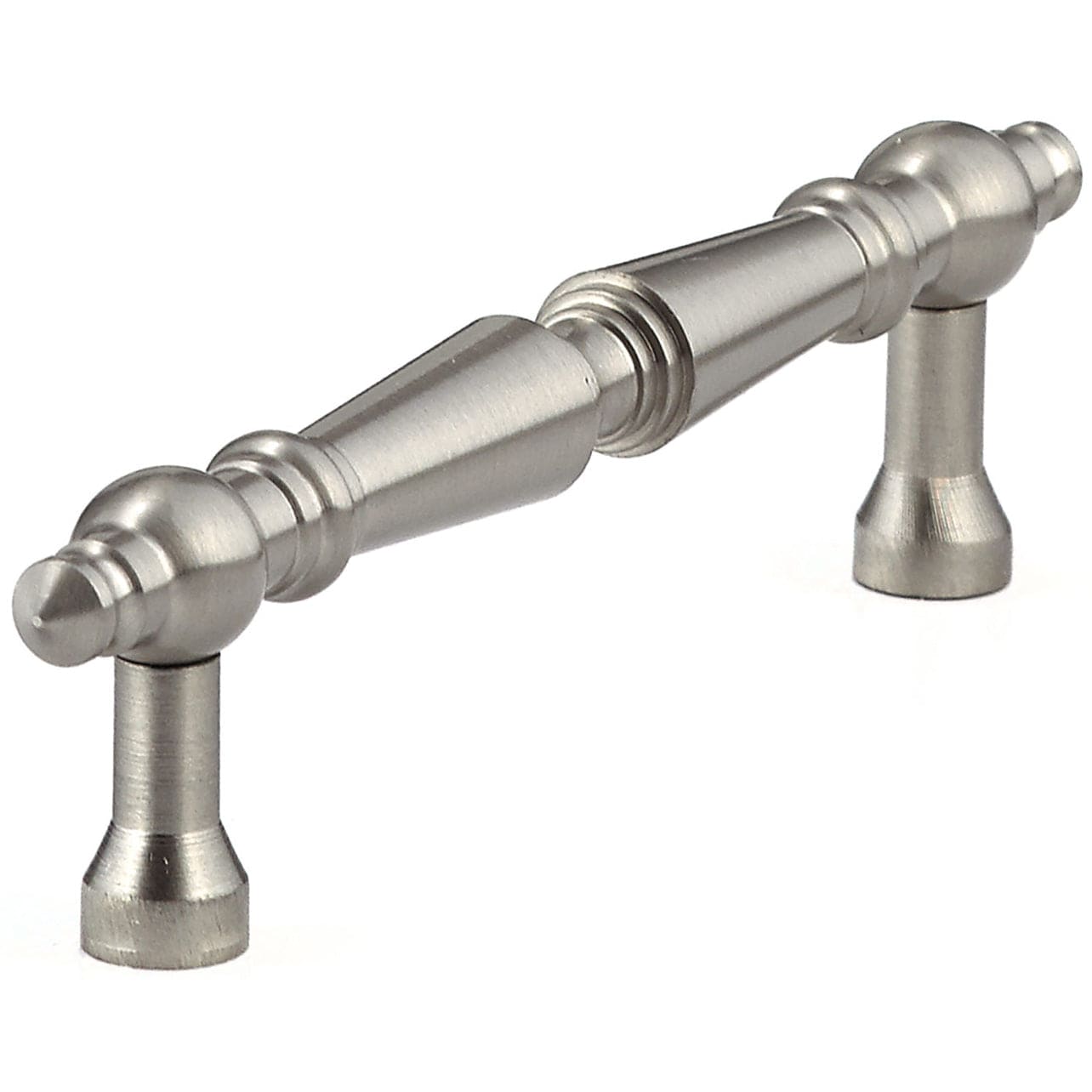 Traditional Pull, 3-1/2" Center-to-Center, Brushed Nickel alt 0