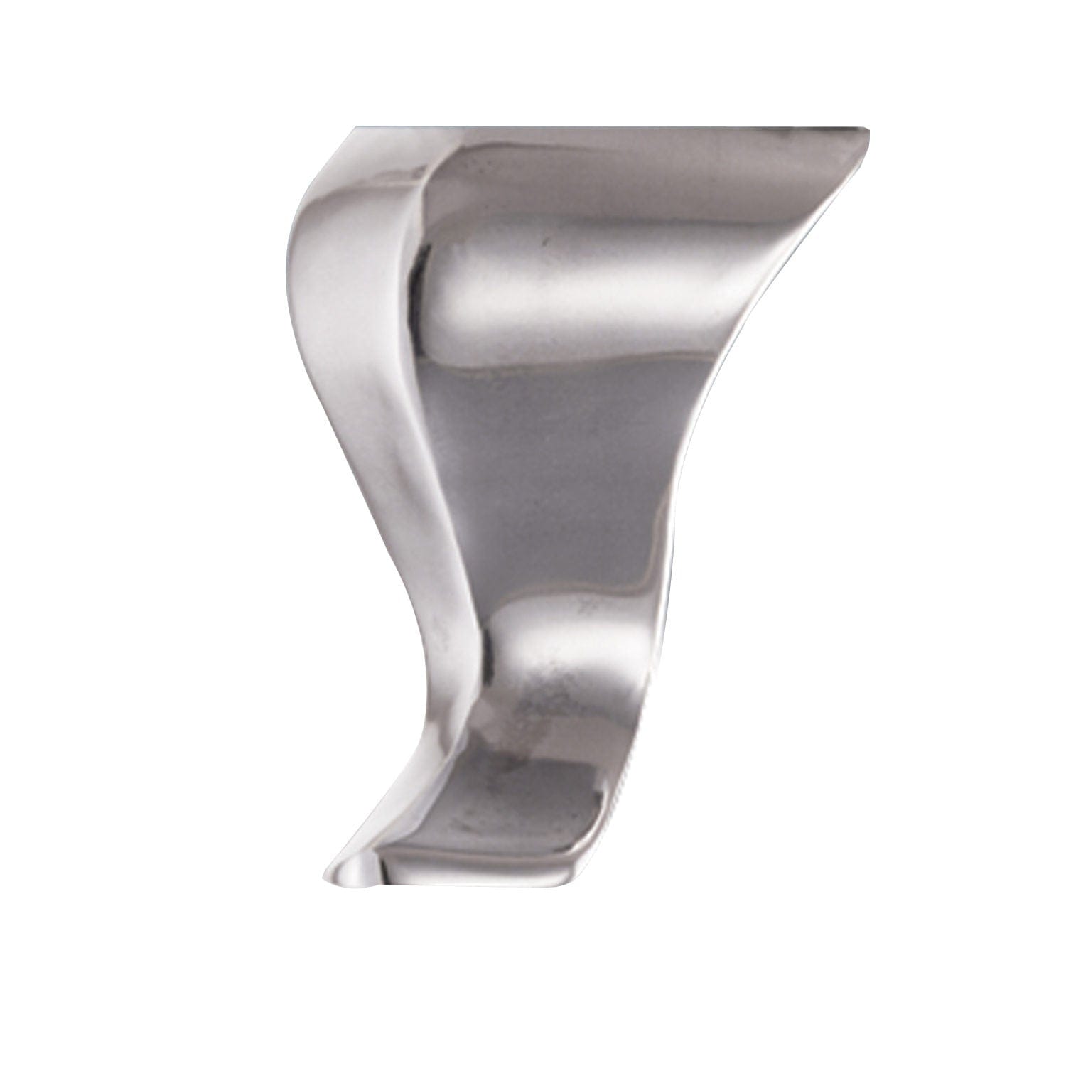 4" (102 mm)  Curved Furniture Leg Brushed Aluminum alt 0