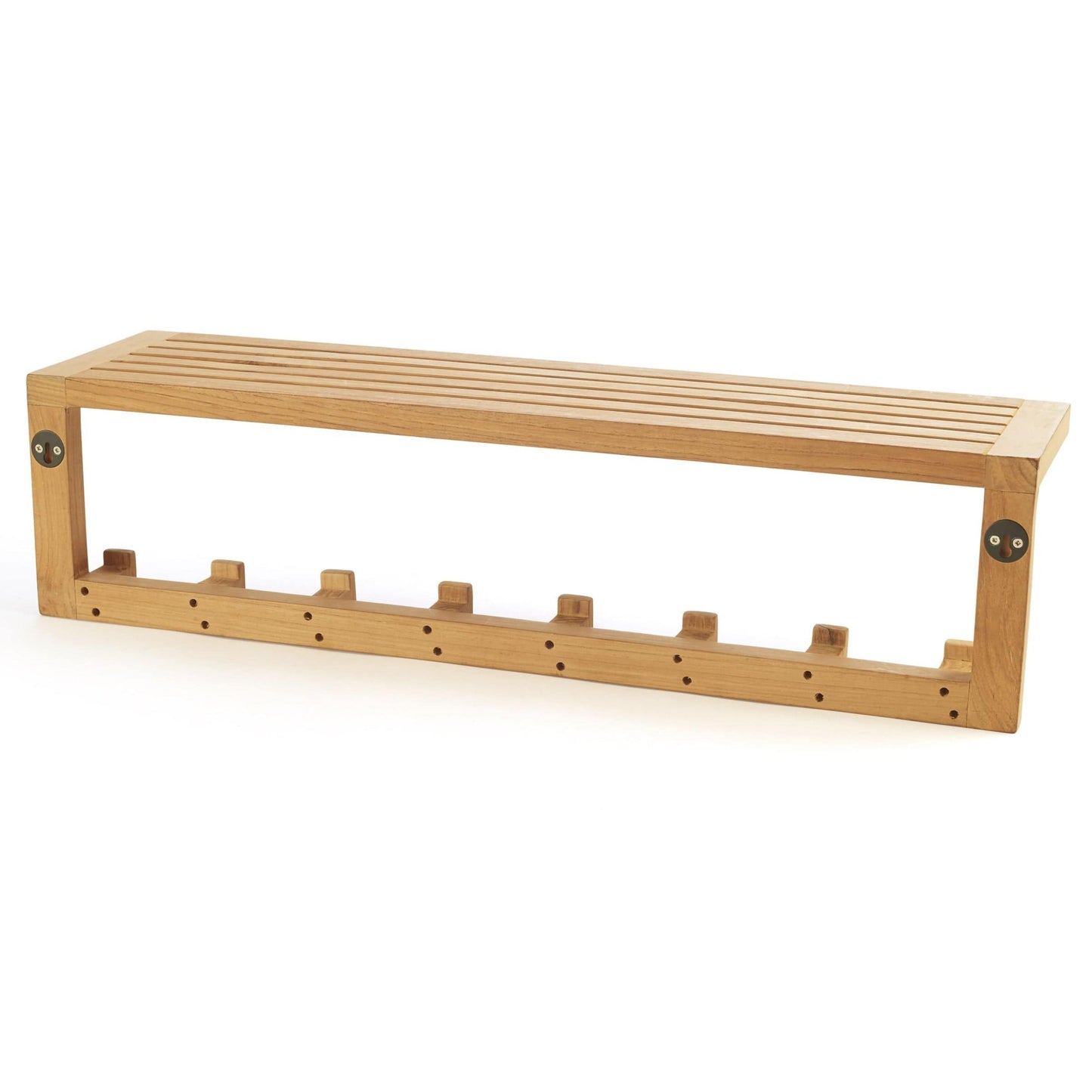 Wall Shelf with 8 Hooks alt 0