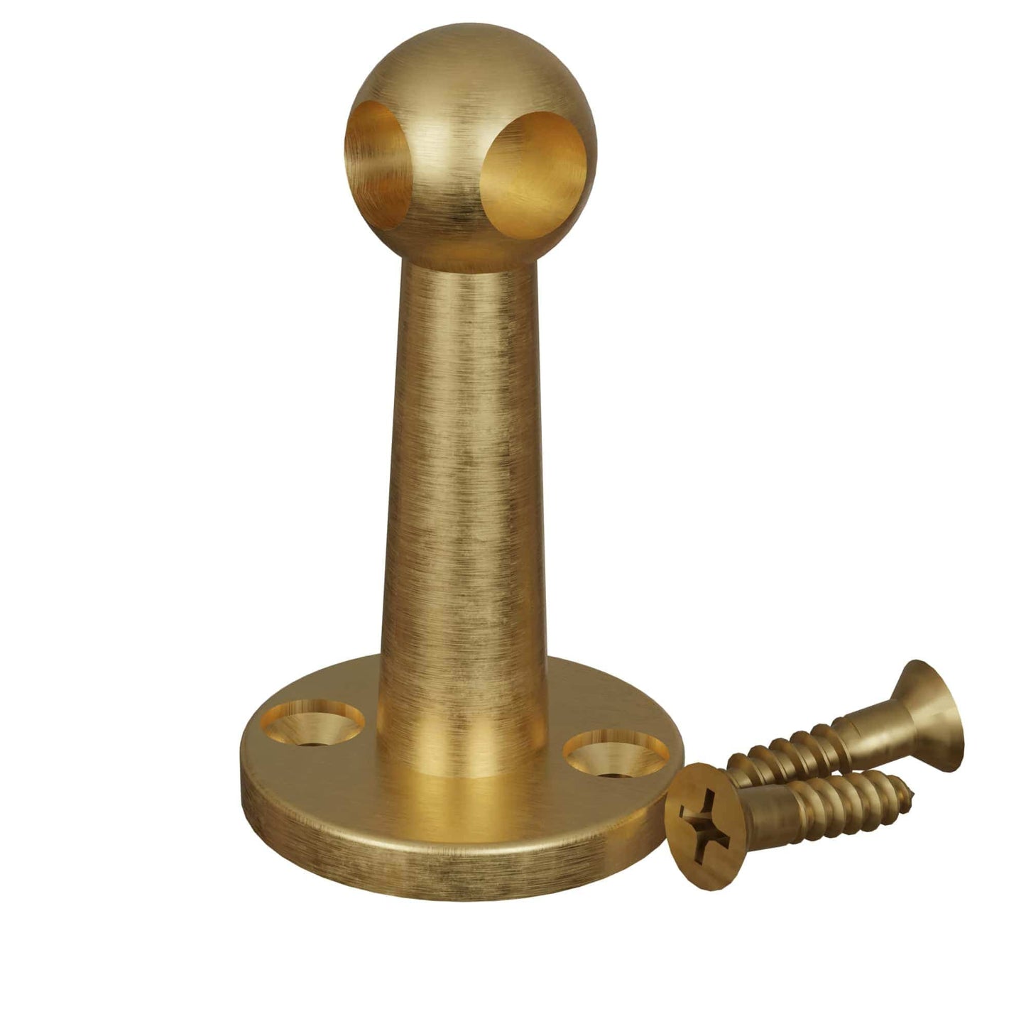 Gallery Rail Corner, Satin Brass, Base .906 Head .512 alt 906