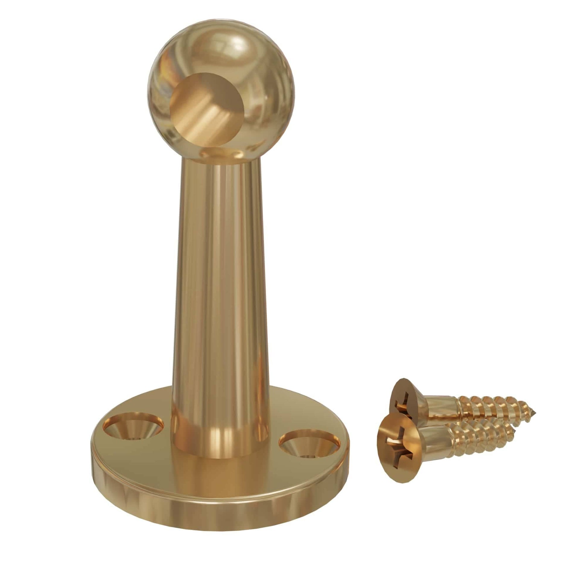 Gallery Rail End, Polished Brass, Base .906 Head .512 alt 906