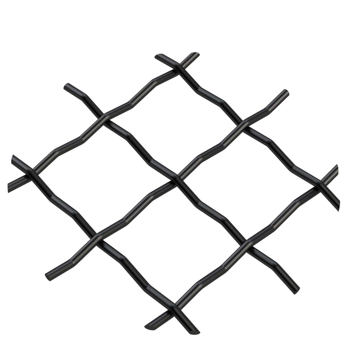 .75" Pressed Single Diamond Decorative Grille - Flat Black, 36" W x 48" L Sheet alt 75