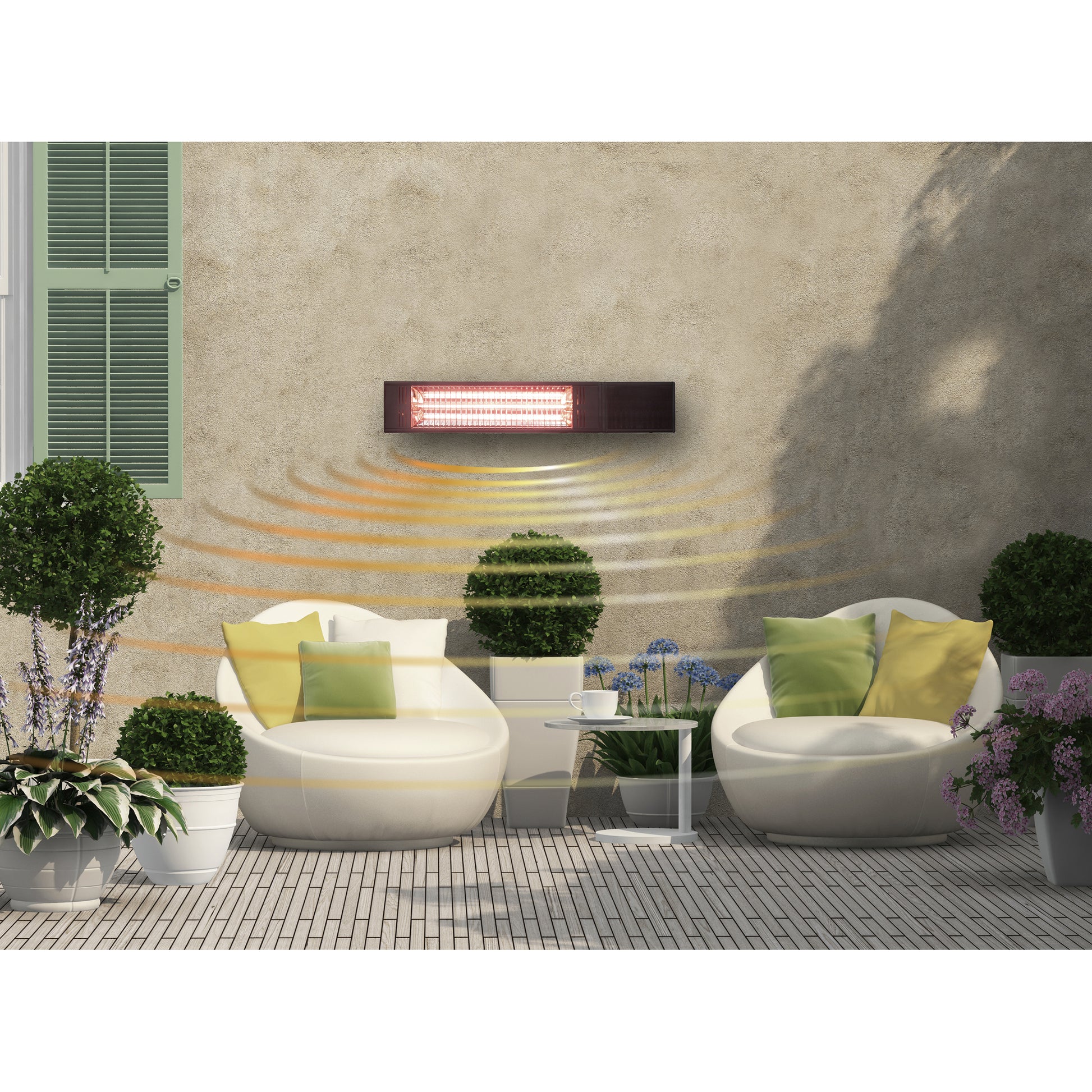 Westinghouse Infrared Electric Outdoor Heater - Wall Mounted with Gold Tube and Remote Control alt 0