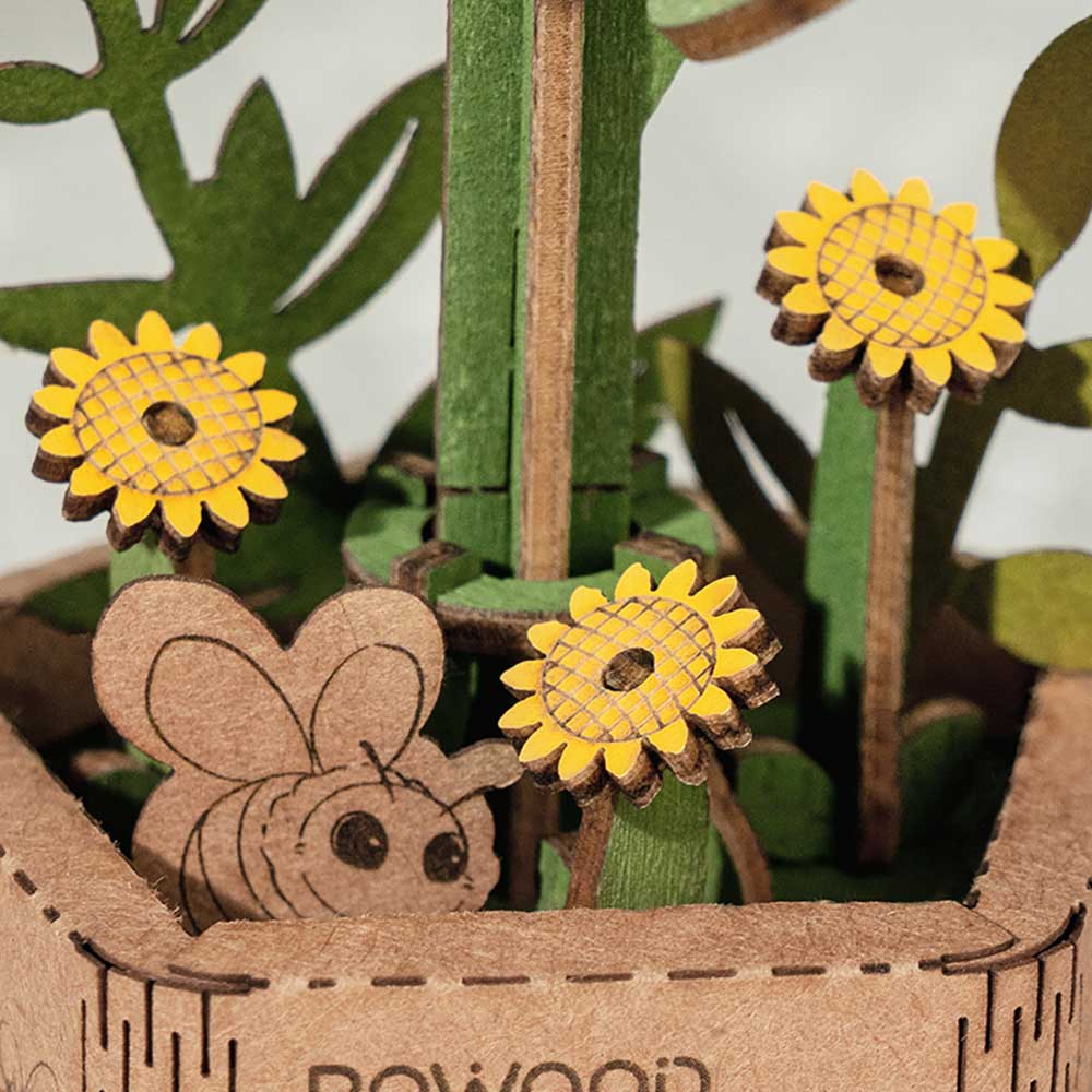 Sunflower 3D Wood Puzzle Kit