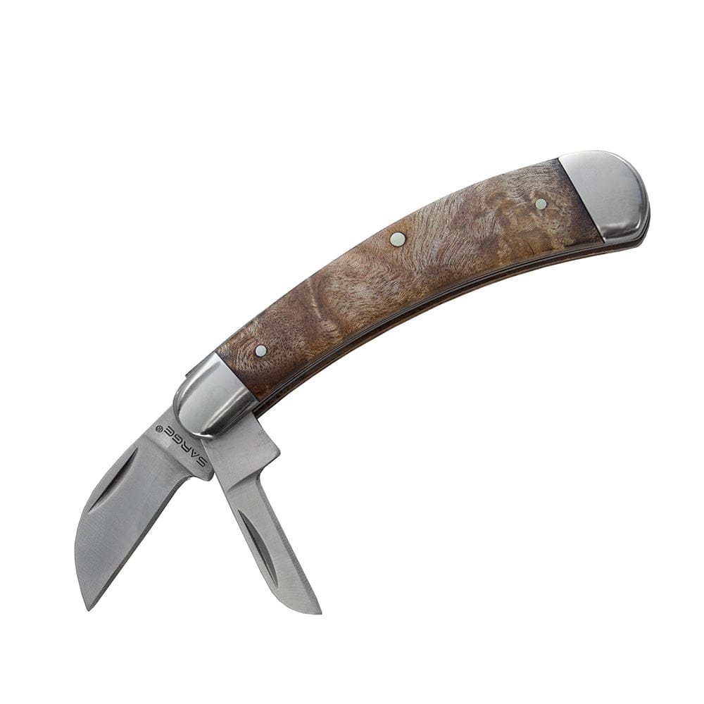 Vision Maker - Maple Burl Wood Woodcarving Pocket Knife