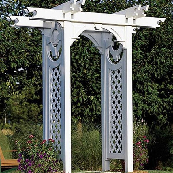 Woodworking Project Paper Plan to Build Trellised Arbor alt 0