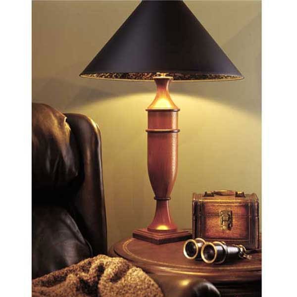 Woodworking Project Paper Plan to Build Turned Table Lamp alt 0