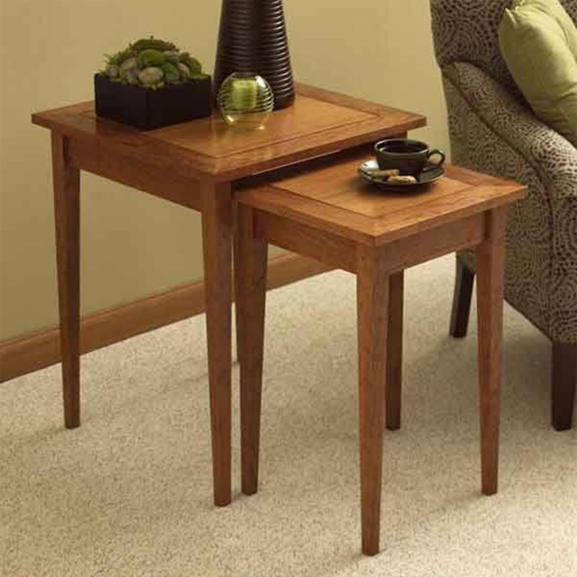 Downloadable Woodworking Project Plan to Build Perfect-Pair of Nesting Tables alt 0