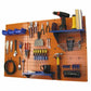 4' Metal Pegboard Standard Tool Storage Kit - Orange Toolboard & Blue Accessories alt 0