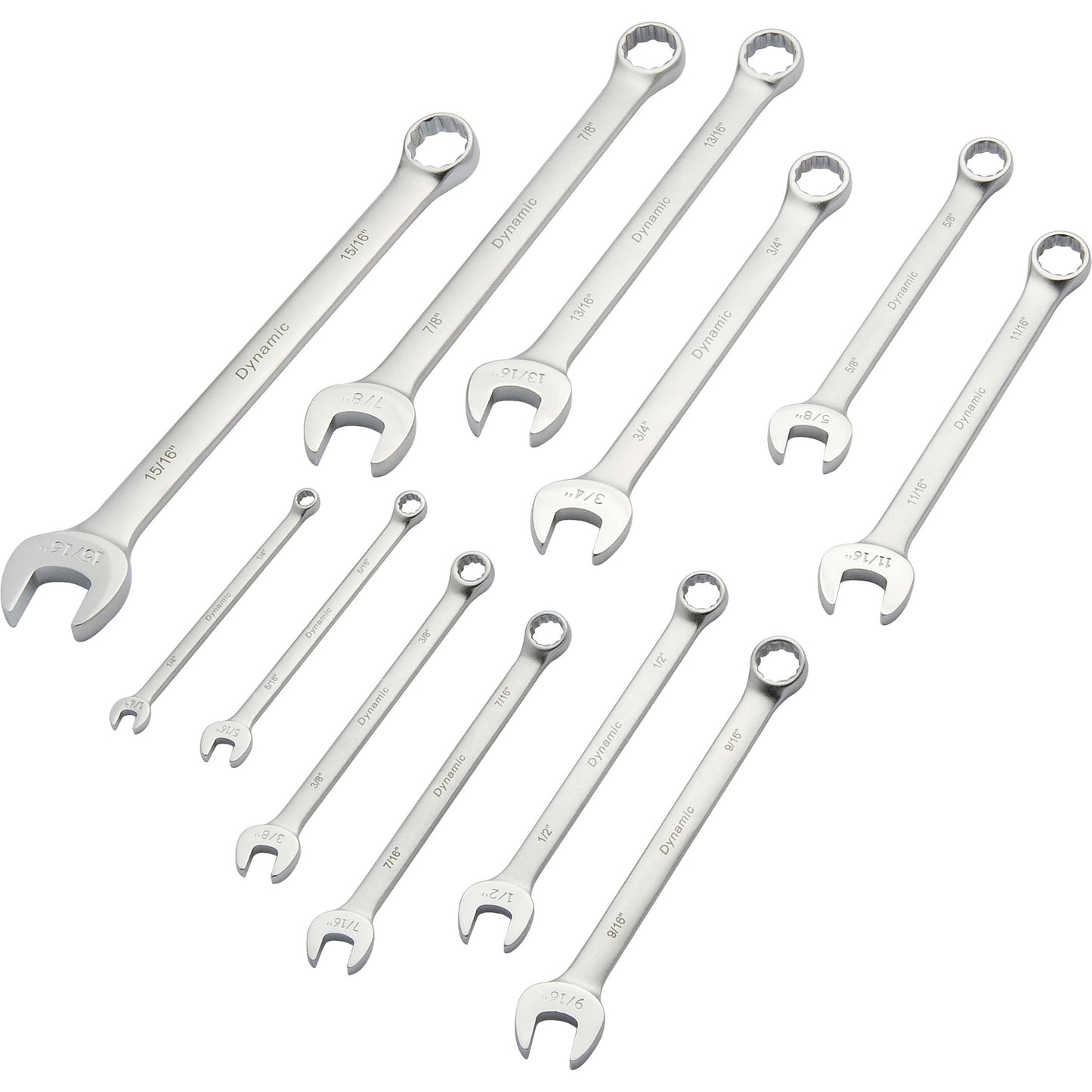 Wrench Set, Contractor Series, with Satin Finish, 12pc, SAE, Combination, 1/4" - 15/16" alt 0