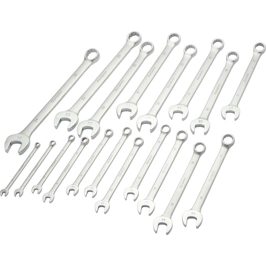 Wrench Set, Contractor Series, with Satin Finish, 19pc, Metric, Combination,  6mm - 24mm alt 0