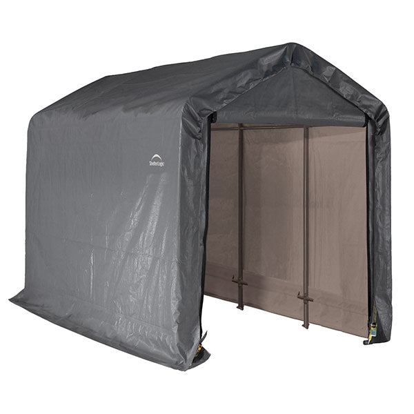 Shed-in-a-Box 6' x 12' x 8', Peak Style, Gray alt 0