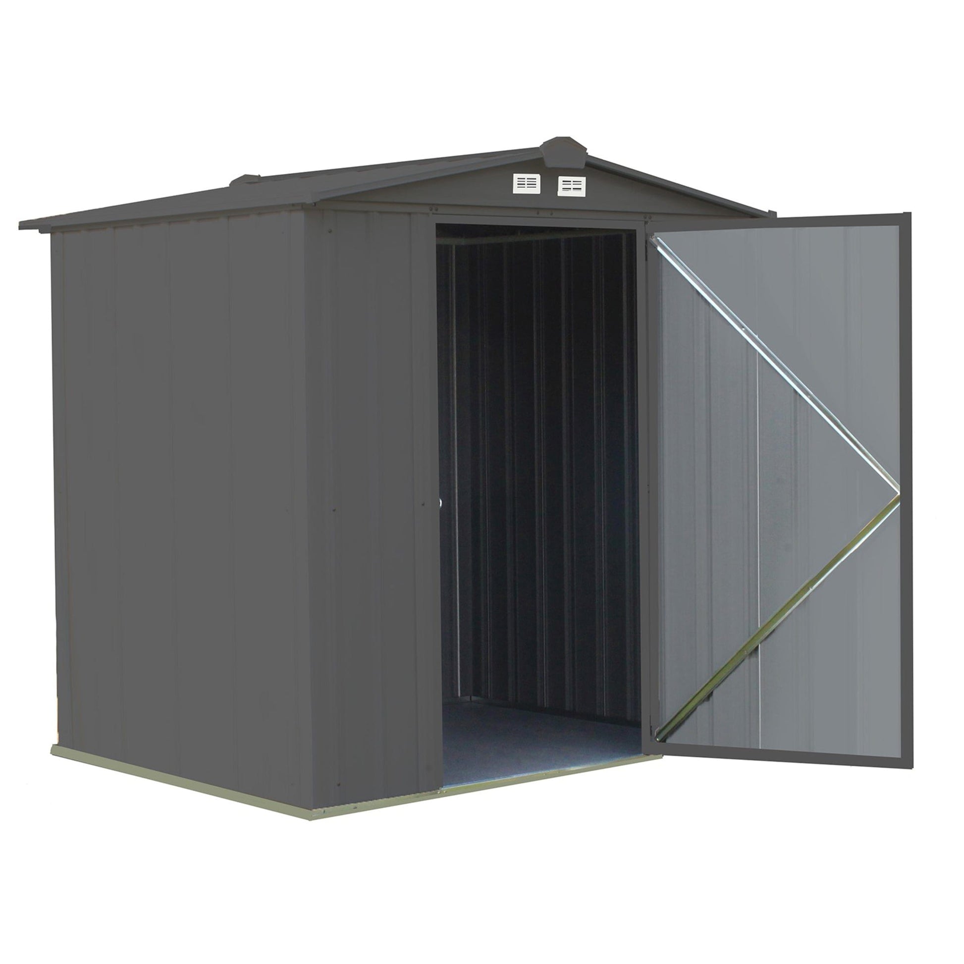 EZEE Shed, 6x5, Low Gable, 65 in walls, Charcoal Gray alt 0