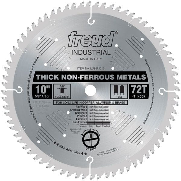 LU89M010 Circular Saw Blade 10" x 5/8" Bore x 72 Tooth TCG alt 0