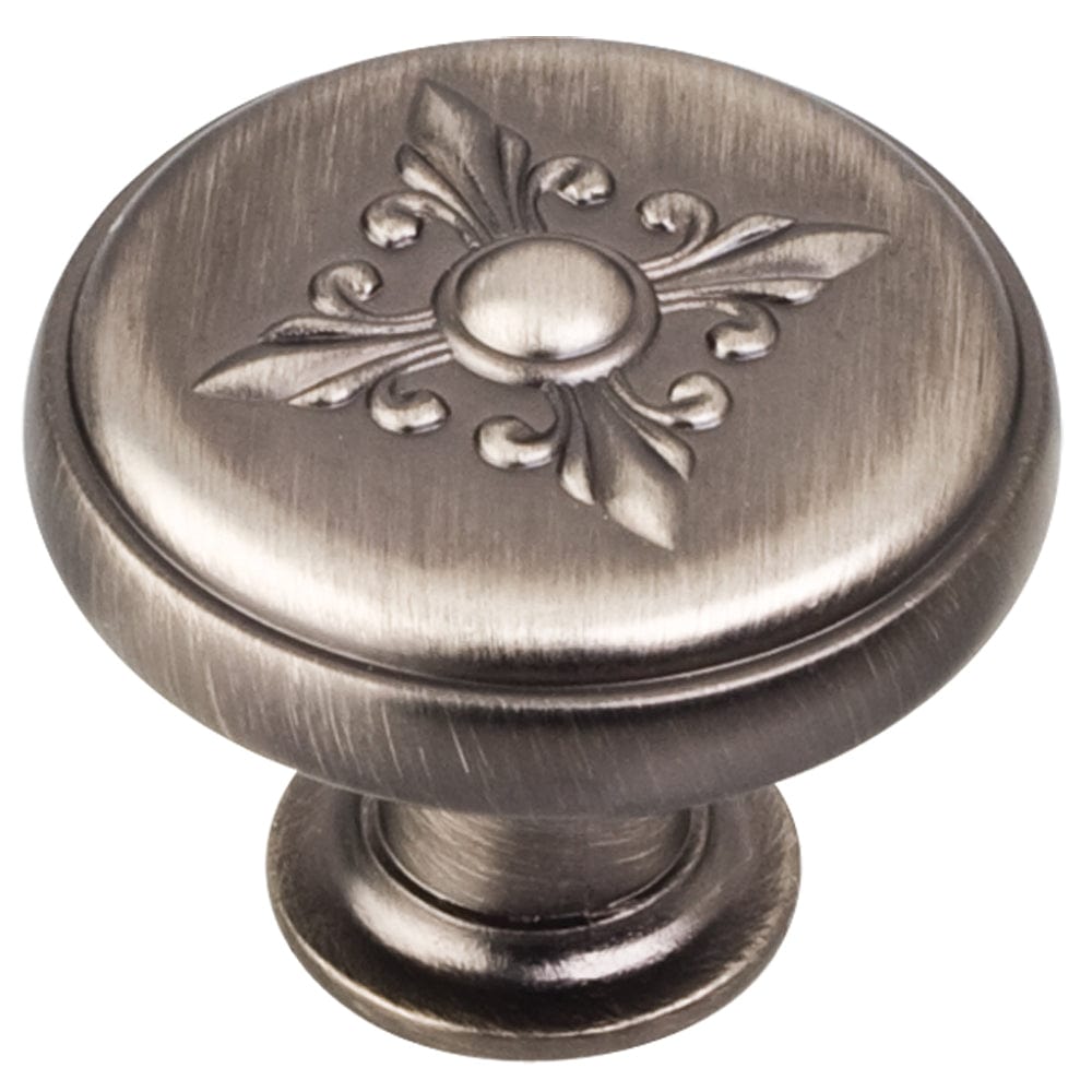 Lafayette Baroque Knob, 1-3/8" Dia.,  Brushed Pewter alt 0