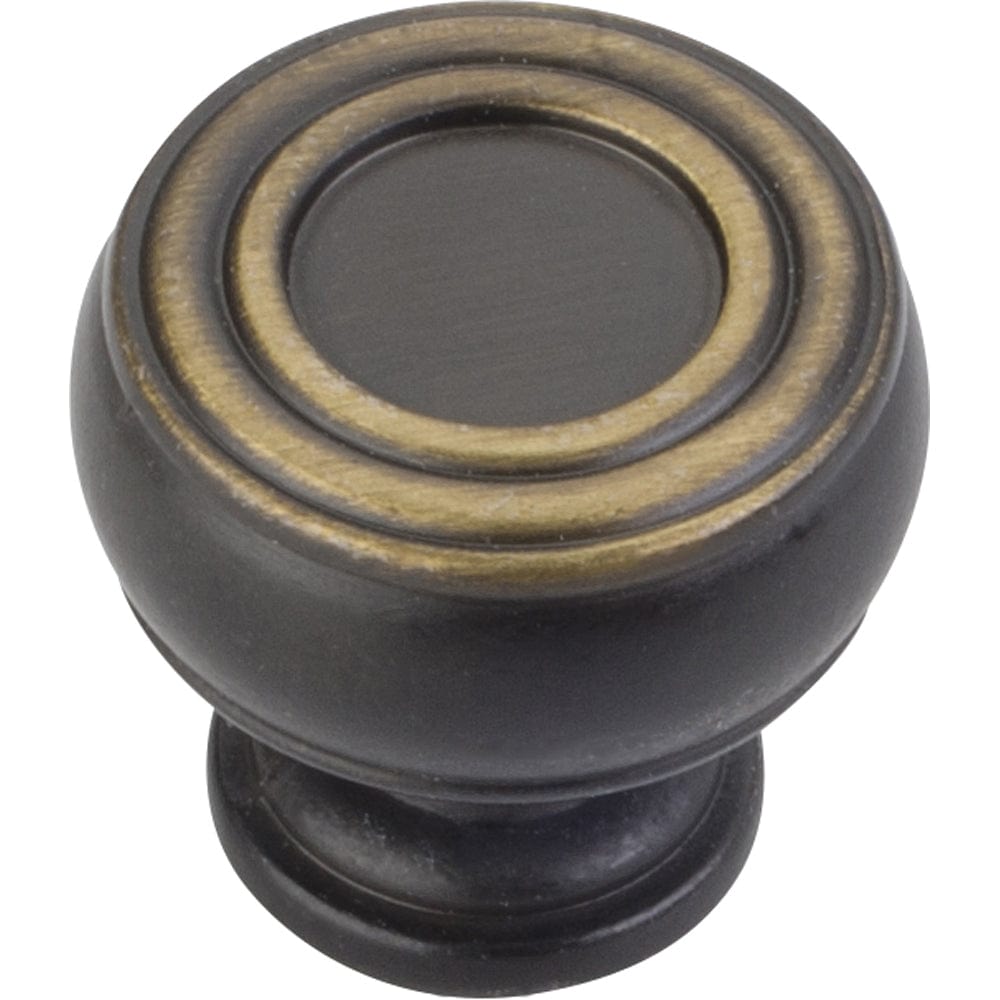 Bremen 2 Barrel Knob, 1-3/16" Dia.,  Antique Brushed Satin Brass alt 0