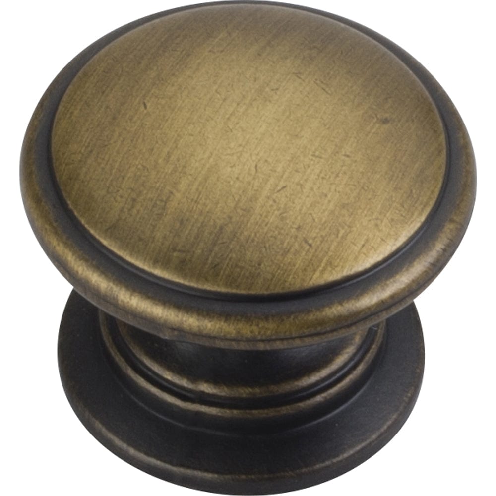 Durham Knob, 1-1/4" Dia.,  Antique Brushed Satin Brass alt 0