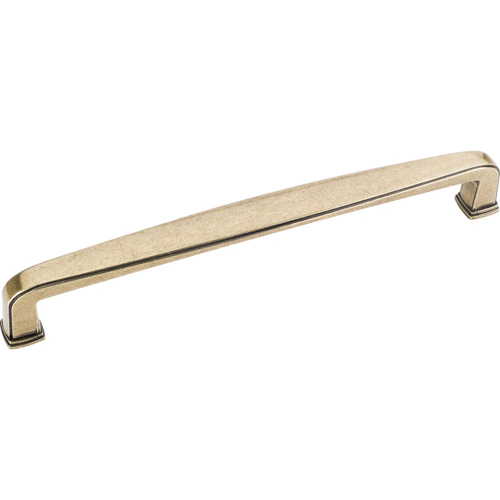 Milan 1 Plain Square Pull, 160 mm C/C,  Distressed Antique Brass alt 0