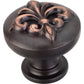 Lafayette Fleur-de-lis Knob, 1-3/8" Dia.,  Brushed Oil Rubbed Bronze alt 0