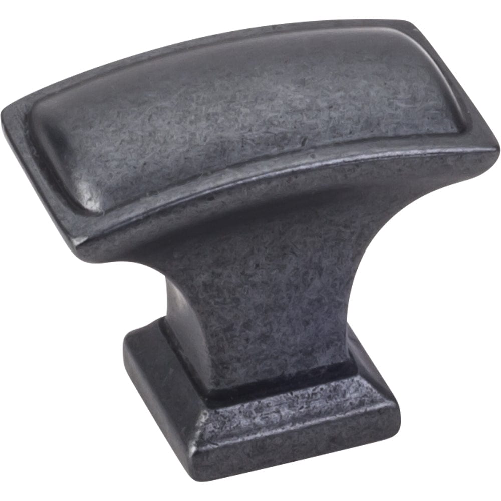 Annadale Rectangle Pillow Top Knob, 1-1/2" O.L., Gun Metal alt 0