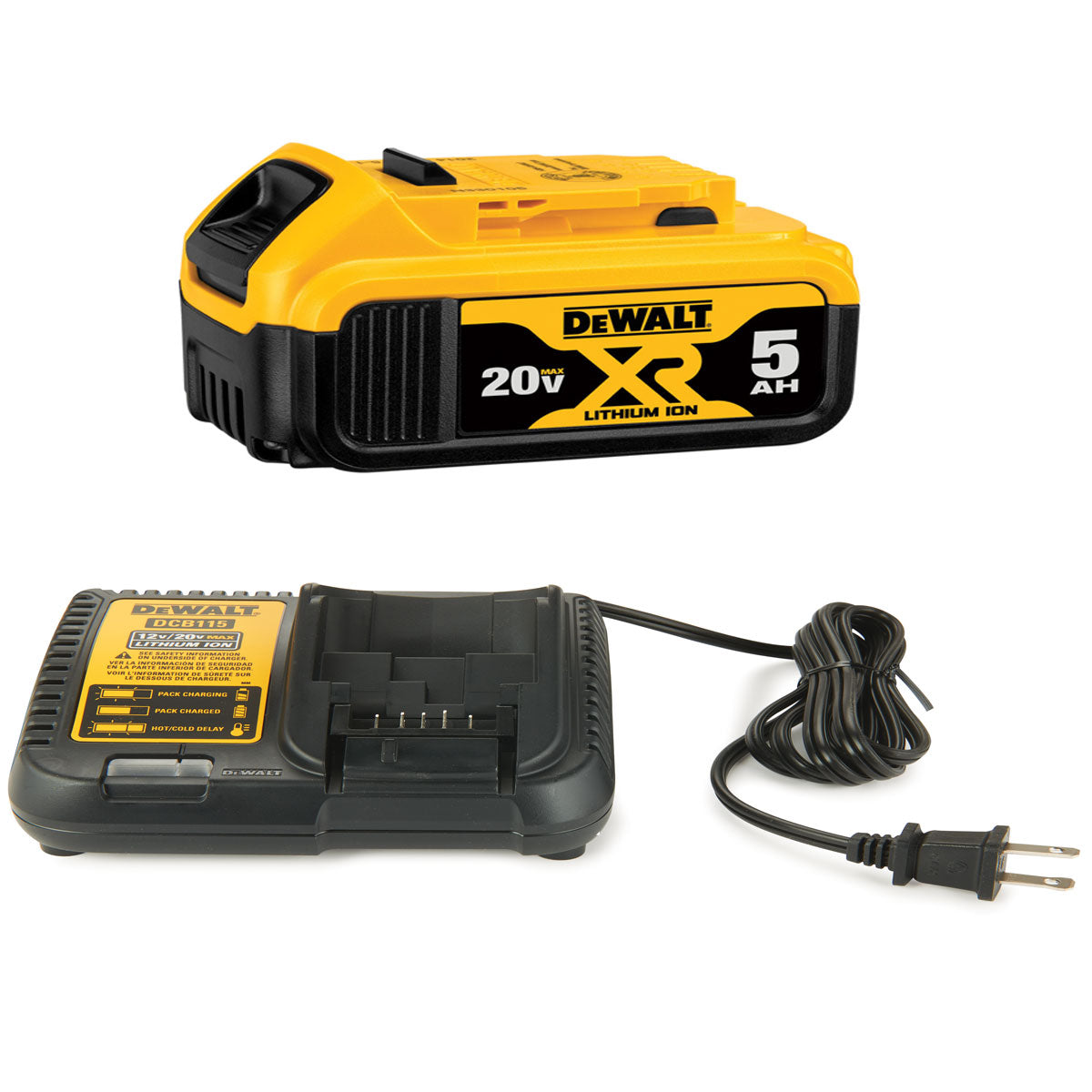 Lithium Ion Battery Pack - 20V MAX XR 5.0AH with Charger Kit alt 0