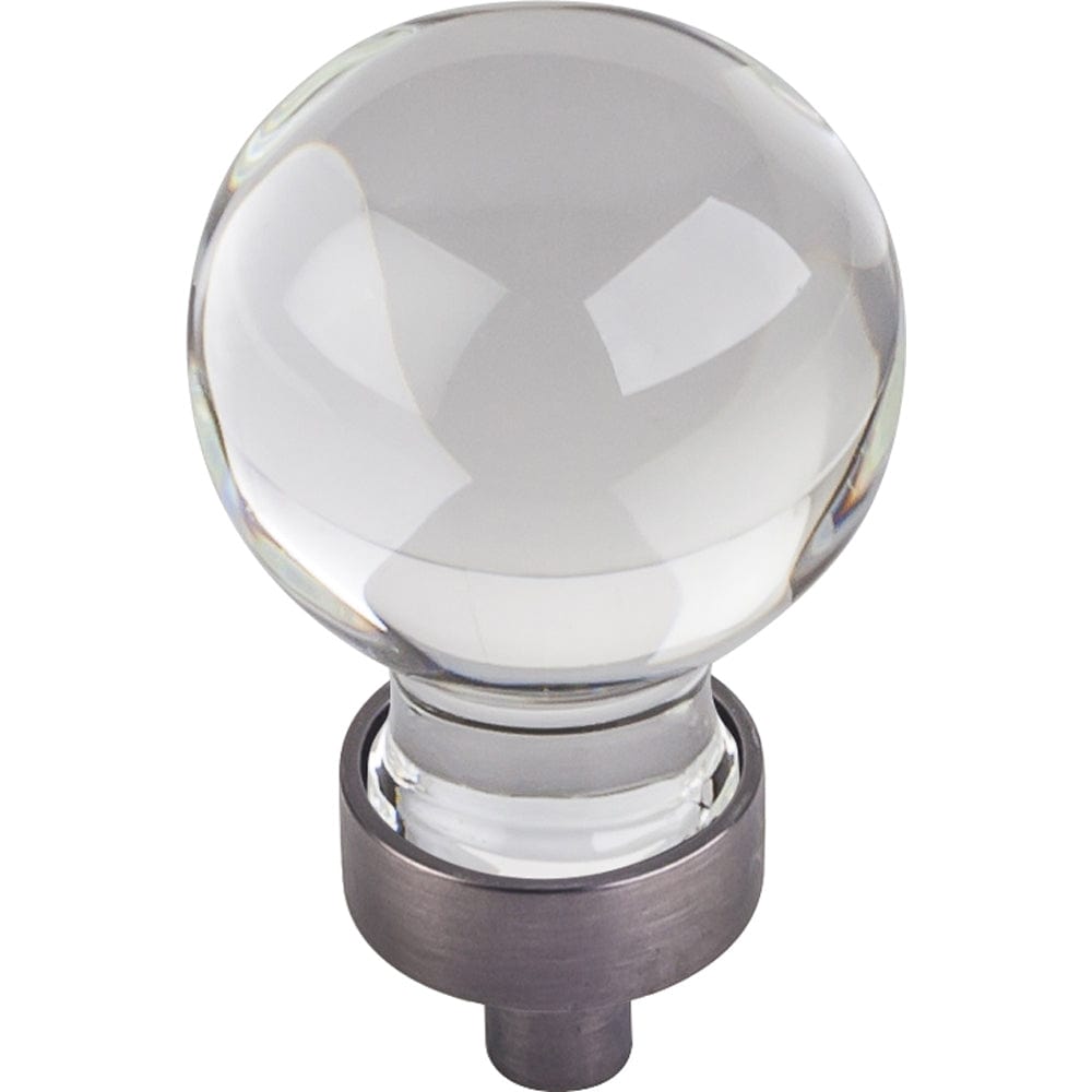 Harlow Small Sphere Glass Knob, 1-1/16" Dia Brushed Pewter alt 0